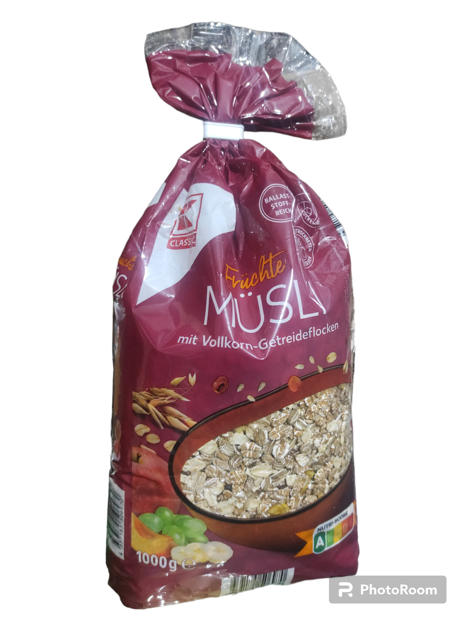 Мюсли с цельнозерновыми хлопьями и фруктами K-Classic Fruchte Musli 1кг Германия