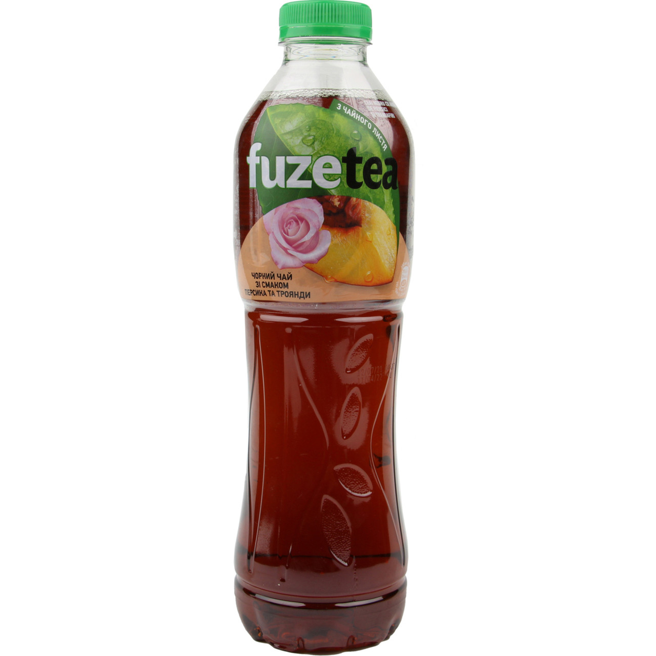 Холодний чорний чай зі смаком троянди та персика 1л ПЕТ