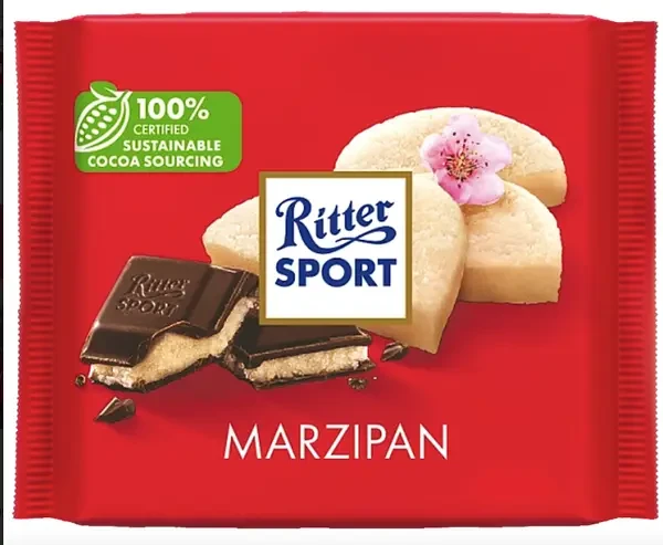 Шоколад Ritter sport MARZIPAN (з марципаном) Німеччина 100 г