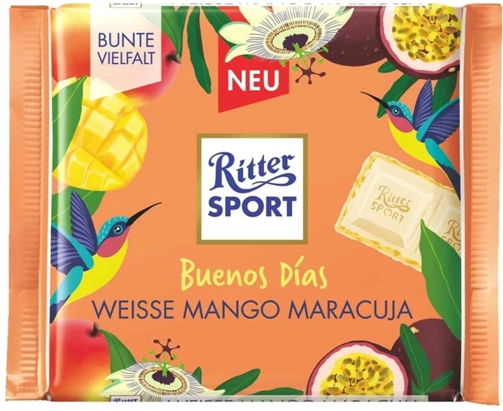 Шоколад Манго — Маракуя Ritter Sport Buenos Dias White Mango Maracuja 100 г Німеччина