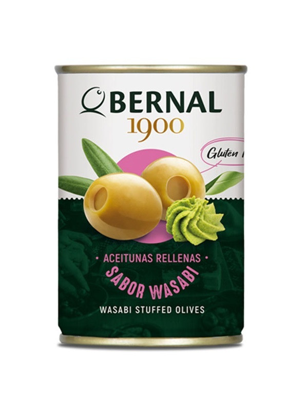 Оливки зелені фаршировані перцем БЕЗ ГЛЮТЕНА Bernal Aceitunas rellenas de mimiento 292г Іспанія
