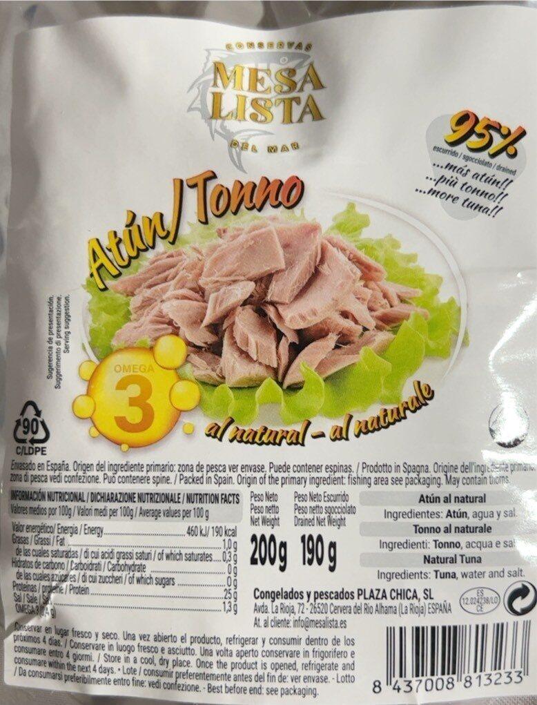 Тунець шматочками натуральний Messa Lista Atun Tonno 500/475г Іспанія