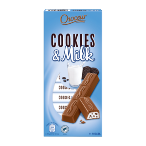 Шоколад молочний зі вершковою начинкою та шматочками печива Cookies & Milk Choceur 200 г Німеччина