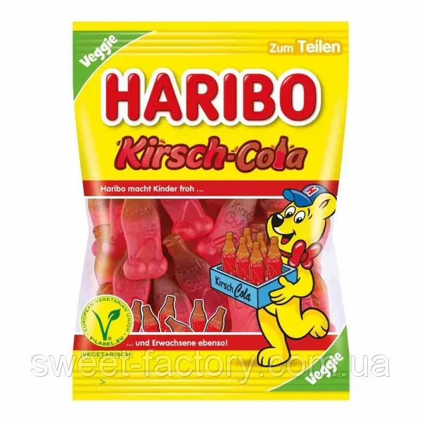 Желейні цукерки Вишнева Кола Haribo Kirsch-Cola Німеччина 175 г