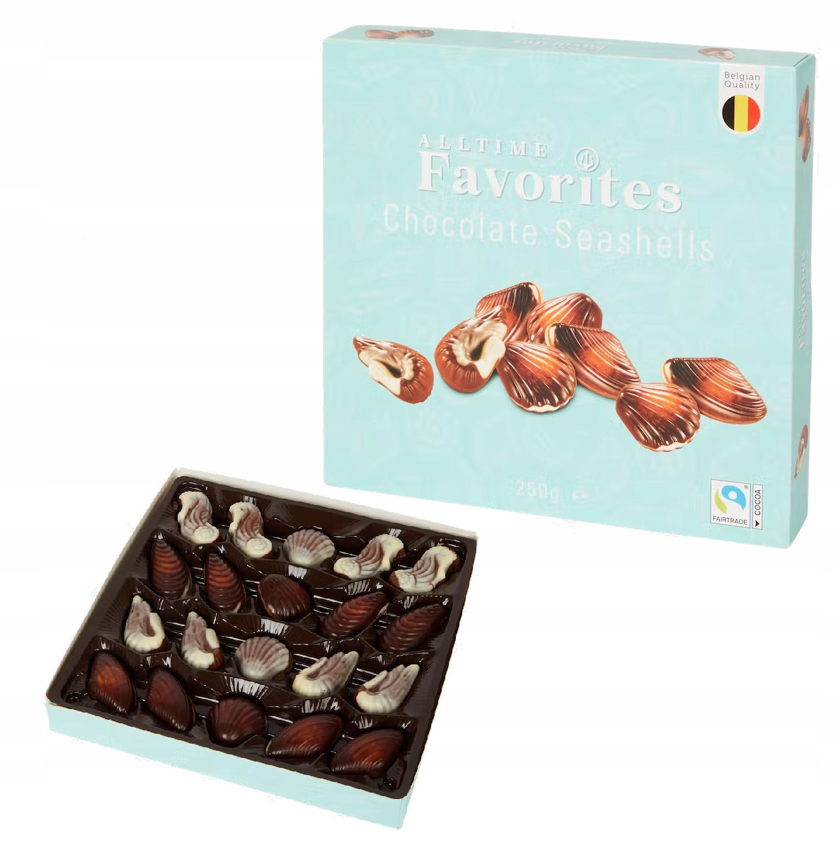 Цукерки праліне Морські мушлі Alltime Chocolate SeaShells 250г Люксембург