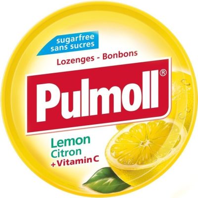 Льодяники (конфети) Лимон + вітамін C БЕЗ САХАРА Pulmoll Lemon Citron + vitanin C 45 г Німеччина