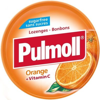 Льодяники (конфети) Апельсин + вітамін C БЕЗ САХАРА Pulmoll Orange +vitamin C 45 г Німеччина
