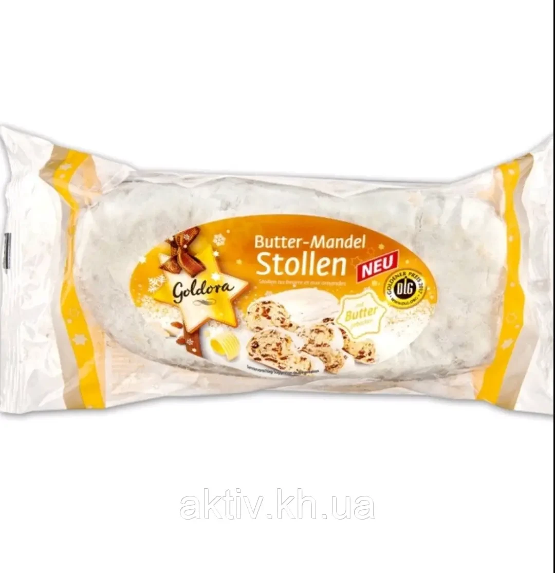 Різдвяний кекс (штолен) з мигдальною олією Goldora Stollen 200 г Німеччина