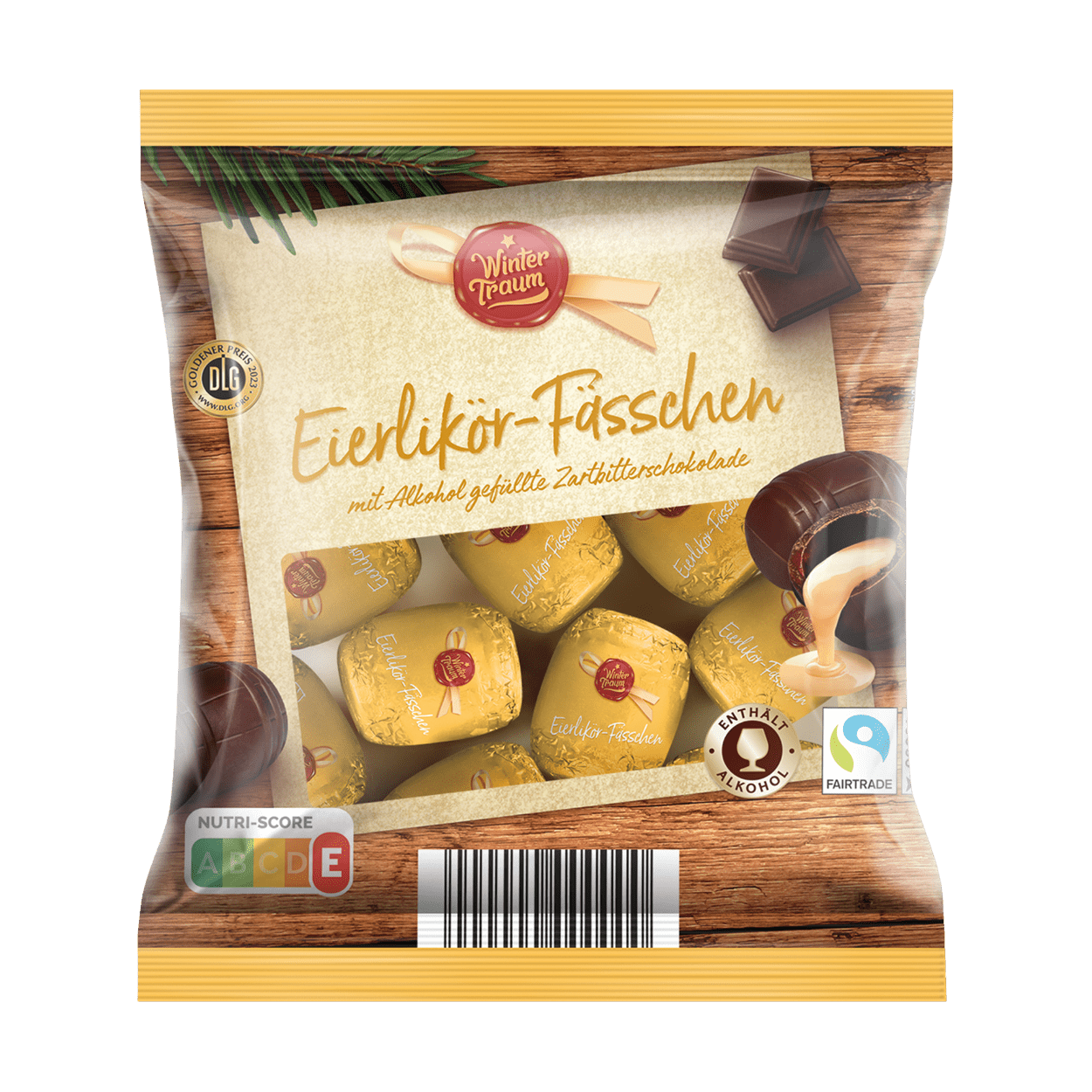 Шоколадні бочки (конфети) з яєчним лікером Favorina With Egg Liqueur Filling 150 г Німеччина