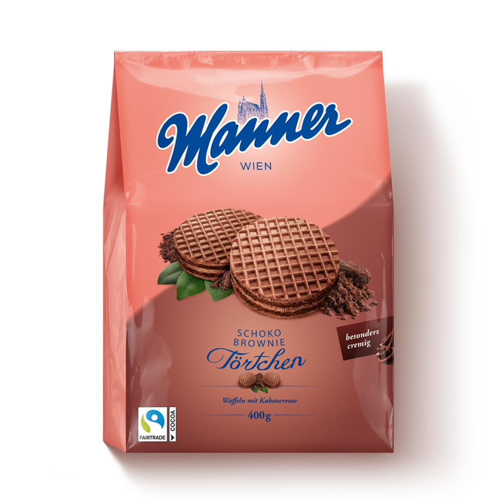 Мініарталетки (Вафлі) Венські із шоколадно-горіховим кремом Manner Wien Haselnuss 400 г Австрія