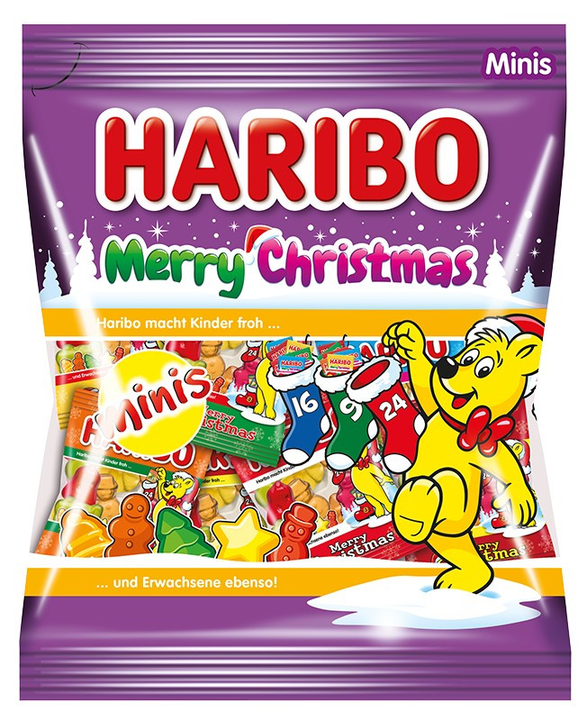 Желейні мініконфети Щасливого Різдва Haribo Mini Merry Christmas (24 пакетики) 250 г Німеччина