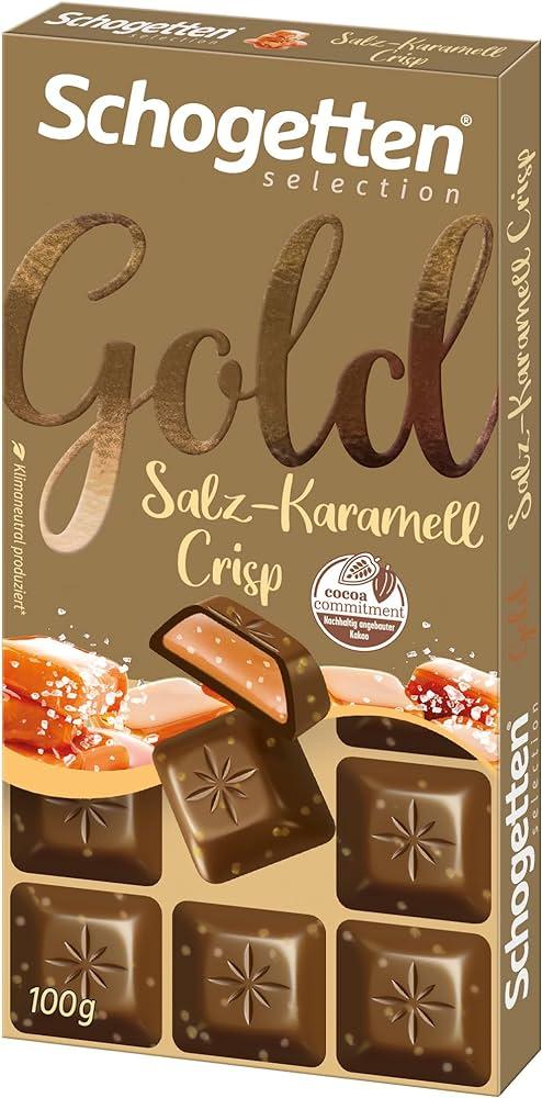 Шоколад молочний Gold Selection Salted Caramel Crisp Schogetten Німеччина, 100 г