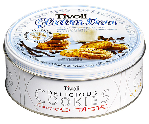Печиво вершкове БЕЗ ГЛЮТЕНА Jacobsens Tivoli Tin Gluten Free в ж/б 142 г Данія