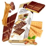 Крекер з арахісовим кремом у молочному шоколаді Tago Choco Crackers 123г Польща