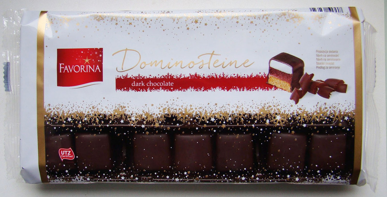 Шоколадні цукерки в чорному шоколаді Доміно Favorina Fine Domino Cakes 250 г Німеччина