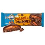 Чорний шоколад з карамеллю та печивом Studentska Caramel & Brownies 240г Чехія