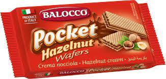 Вафлі без трансжирів з горіховим кремом Balocco Pocket Hazelnut 25г Італія