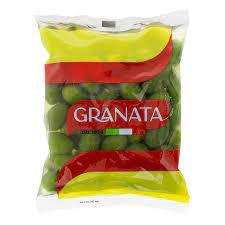 Оливки великі зелені із кісточкою Granata Olive Bella di Cerignola Intera 770г/500г Італія