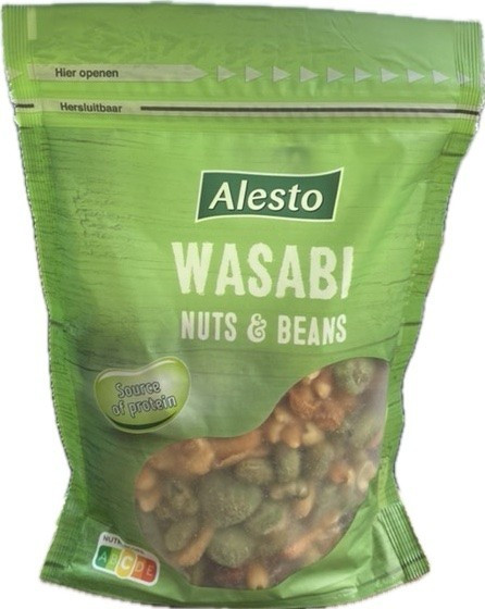 Суміш горіхово-бобова васабі Alesto Wasabi Nuts & Beans 150г Німеччина