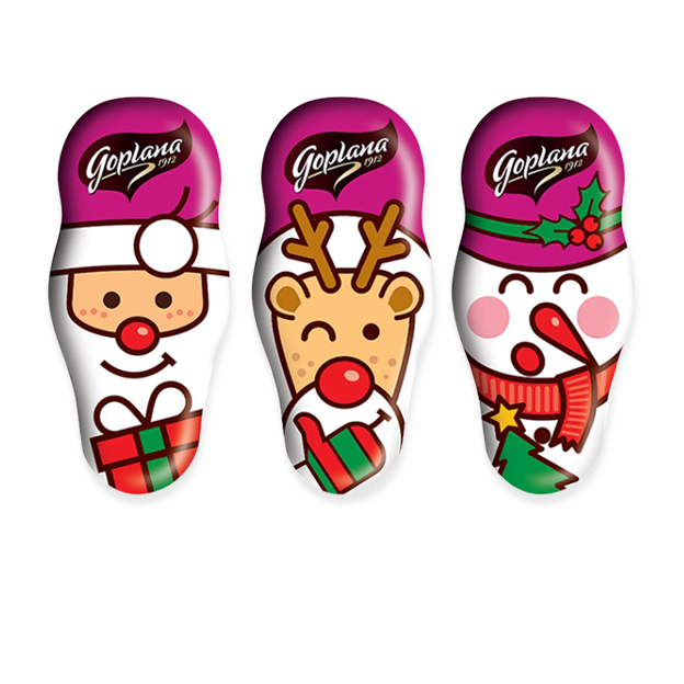 Шоколад молочний РОЗДІЙСТВО з карамельною начинкою Figurka Goplana Польща 30 г