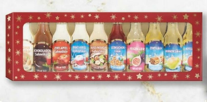 Подарунковий набір з лікерами Weihnachtslikore Spezialitaten (10х20 мл) 200 мл Німеччина