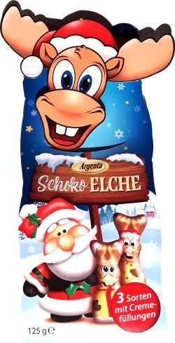 Шоколадні цукерки Олені Санти із вершковою начинкою Argenta Schoko Elche 125г Німеччина