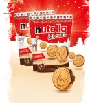 Печиво вершкове з горіхово-шоколадним кремом Nutella Bascuits 304 г Італія