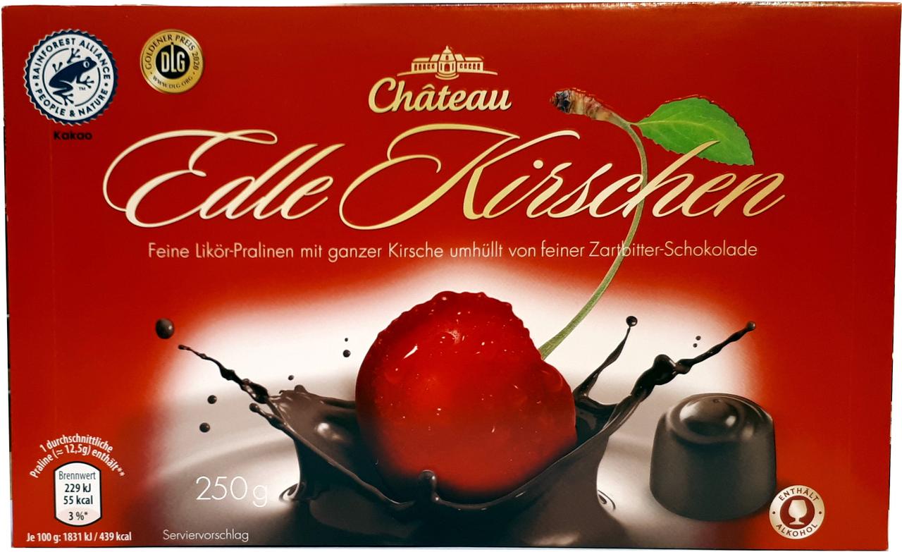 Шоколадні цукерки з вишневим лікером Chateau Edle Kirschen 250 г Німеччина