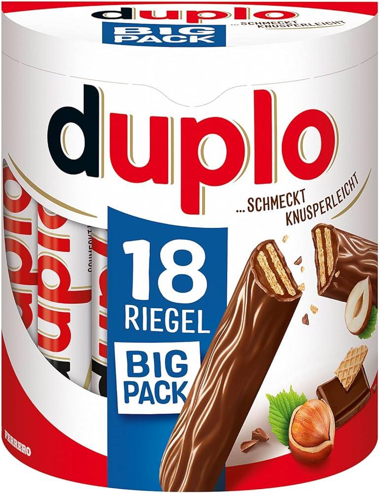 Шоколадний батончик із шоколадно-горіховою начинкою Ferrero Duplo Big Pack (18 шт.x18.2г) 327.6г Німеччина