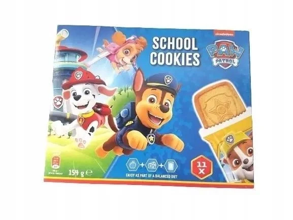 Шкільне печиво Щенячий патруль Nickelodeon Paw Patrol School Cookies 154г Польща