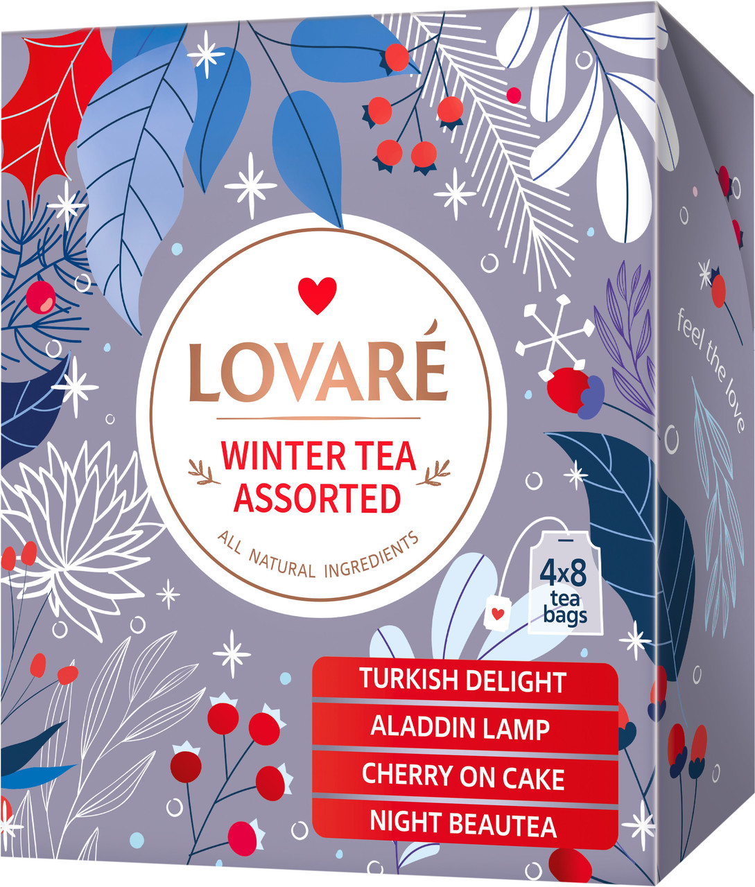 Чай Lovare Новорічна колекція Lovare Winter Tea Assorted 4x8шт 64г