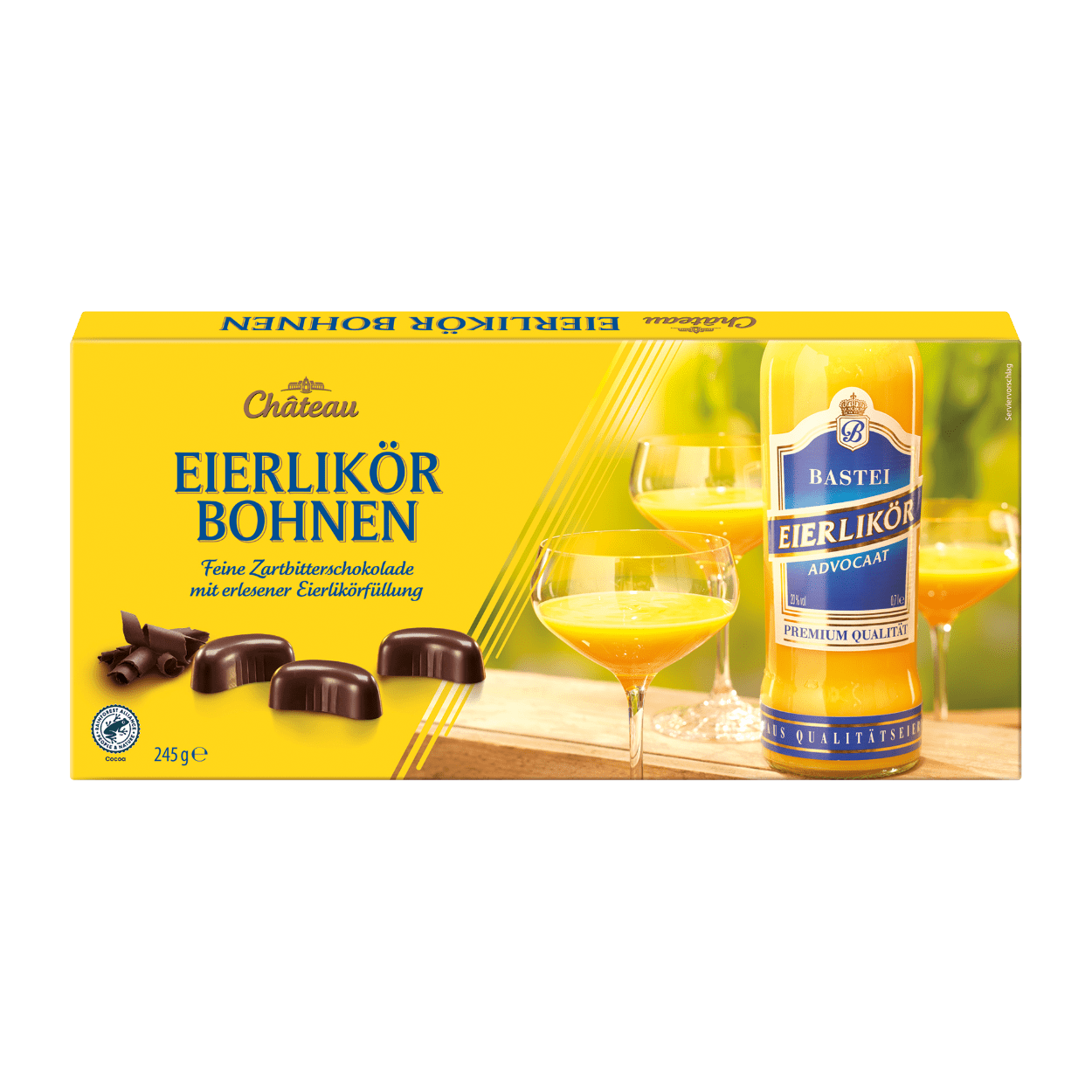 Шоколадні цукерки з лікером Адвокат Chateau Eierlikor Bohnen 245 г Німеччина