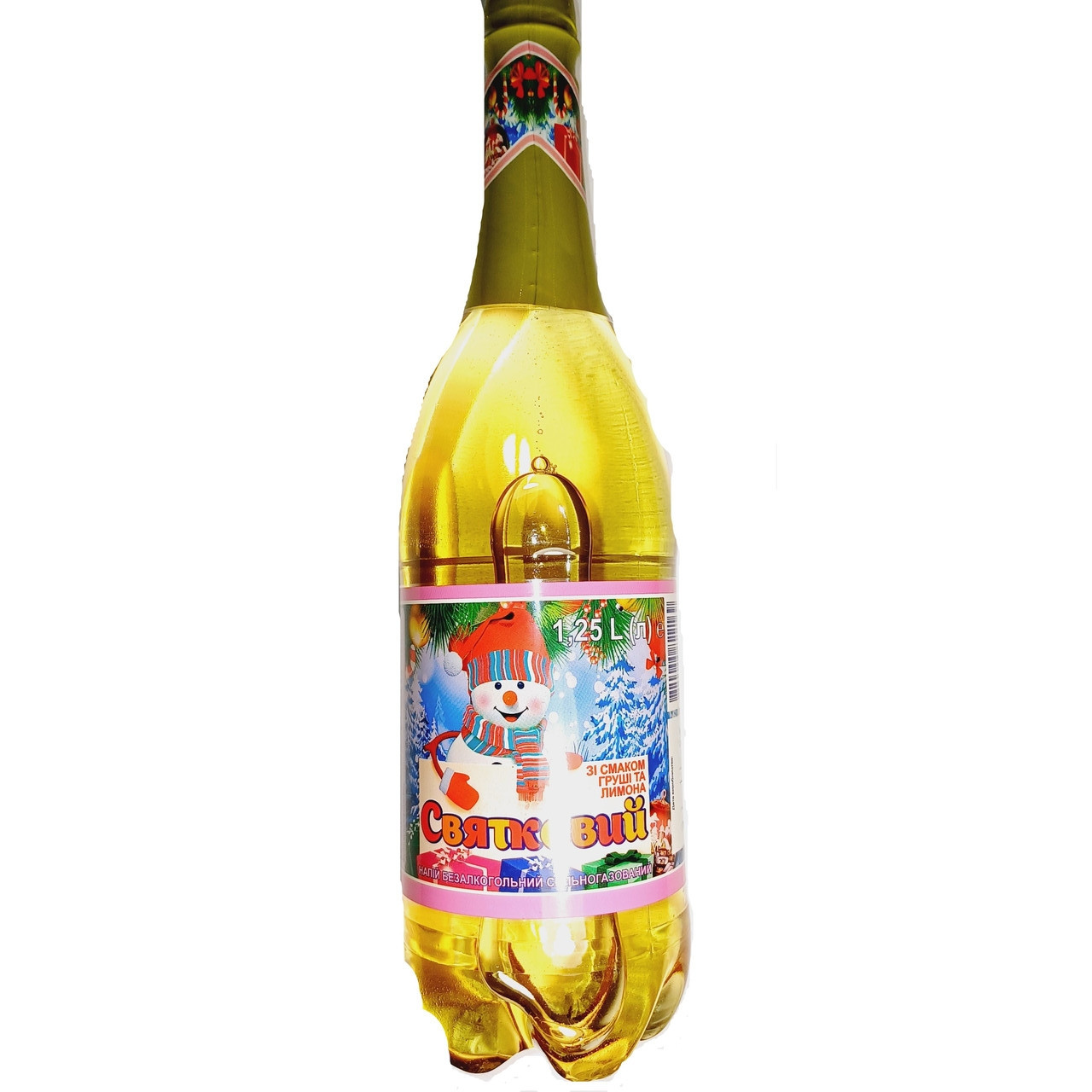 Напій сильногазований зі смаком груші та лимонаöк "Святковий" 1,25л ПЕТ