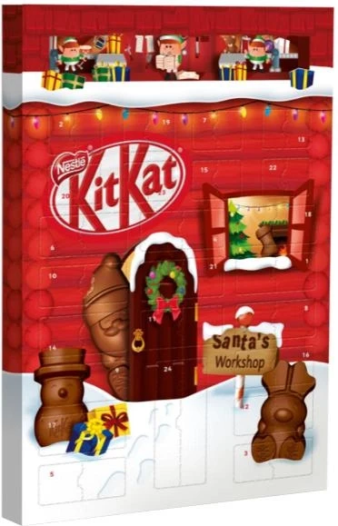 Адвент-календар Nestle KitKat Santa's Workshop 208 г (24 шт.) Італія