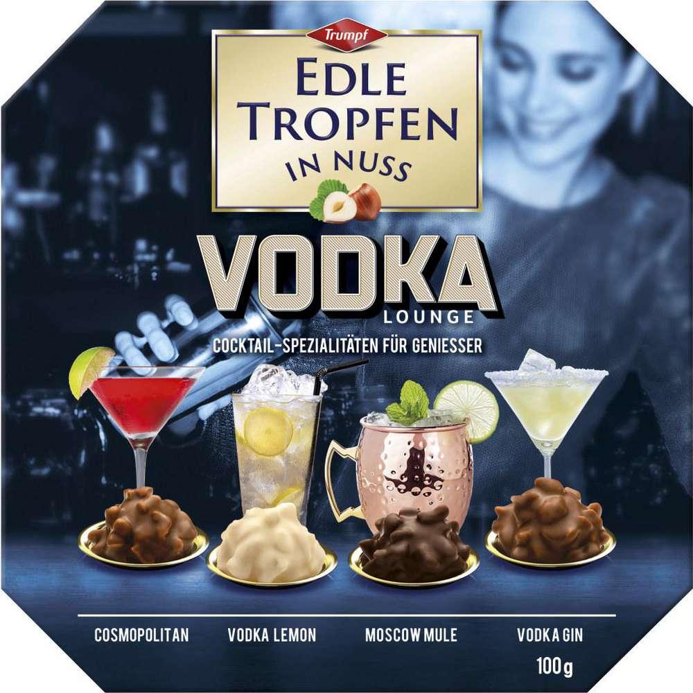 Цукерки "Дрібні горіхові краплі" Trumpf Edle Tropfen in Nuss Vodka Lounge 100г Німеччина