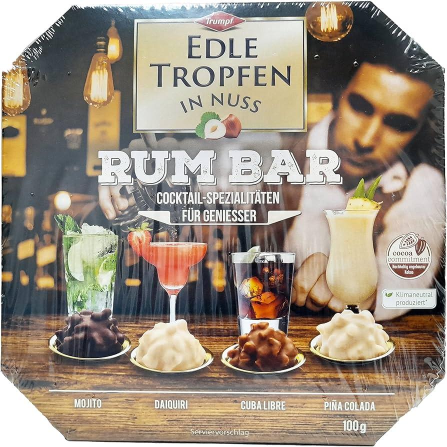 Цукерки "Дрібні горіхові краплі" Trumpf Edle Tropfen in Nuss Rum Bar 100г Німеччина