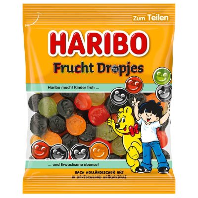 Желейні цукерки Фруктові Краплі Haribo Frucht Dropjes Німеччина 160г