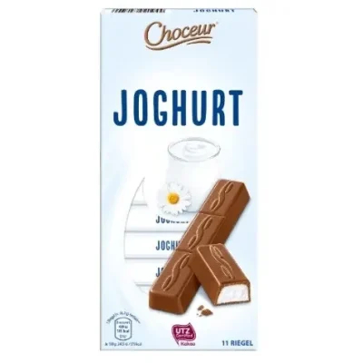 Шоколад молочний з йогуртовою начинкою Choceur Joghurt (11шт по 18,2г) 200г Німеччина
