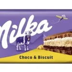 Шоколад молочний із бісквітним печивом Milka Choco Biscuit Швейцарія 300г