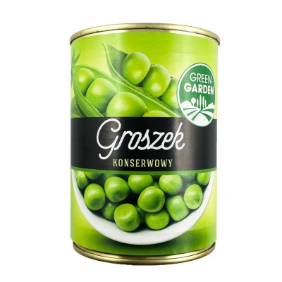 Горошок зелений консервований Green Garden Groszek Konserwowy 400/200г Польща