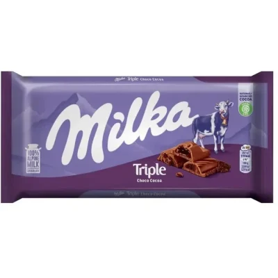 Шоколад молочний MilkaTriple Choco Choco Швейцарія 90 г