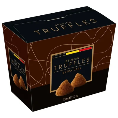 Цукерки трюфельні чорний шоколад Belgian Truffles Extra Dark 150г Бельгія