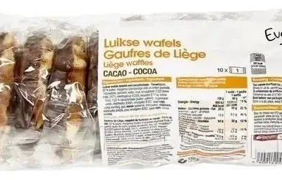 Бельгійські льезькі цукрові вафлі з шоколадом Liege Wafels Cocoa Everyday 600г