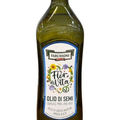 Суміш п'яти рослинних олій Farchioni Olio di Semi oliva, girasole, mais, lino, riso Omega3,6,9  1л Італія