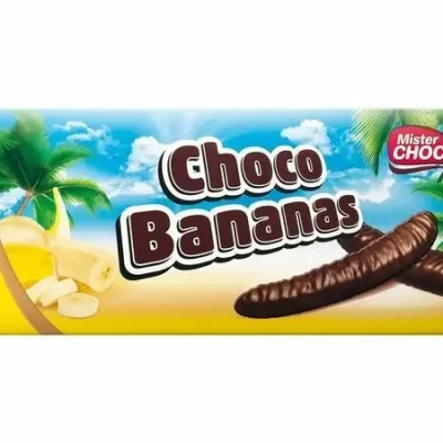 Цукерки Шоколадні Mister Choc Schoko Bananen з банановим Суфле 300 г Німеччина