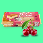 Тістечне бісквітне з вишневим кремом БЕЗ ЛАКТОЗИ Freddi Dolcetto alla Ciliegia (8*25г) 200г Італія