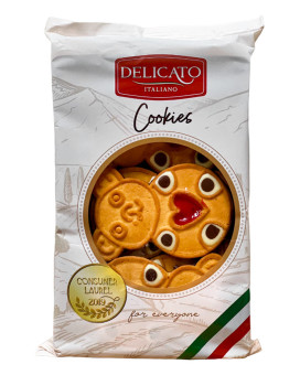 Печиво Ведмедик з кремом, джемом та шоколадом Delicato Cookies 200г Польща