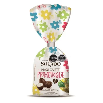 Цукерки шоколадні Яйця Асорті Socado Maxi Ovetti Primevoglie 250 г Італія
