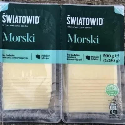 Сир у пластинках Swiatowid Morski без консервантів 500г (2 х 250 г) Польща