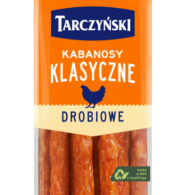 Ковбаски Кабанос курячі  БЕЗ ГЛЮТЕНУ TARCZYŃSKI Kabanosy Drobiowe 300г Польща